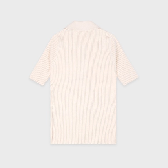 Sporty and Rich Cream Ribbed Polo Shirt - Picture 3 of 5